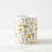 Zitronen- Muster- Aquarell Kaffeetasse (Mittel)