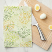 Zitronen-Muster Geschirrtuch (Viertel Falte)