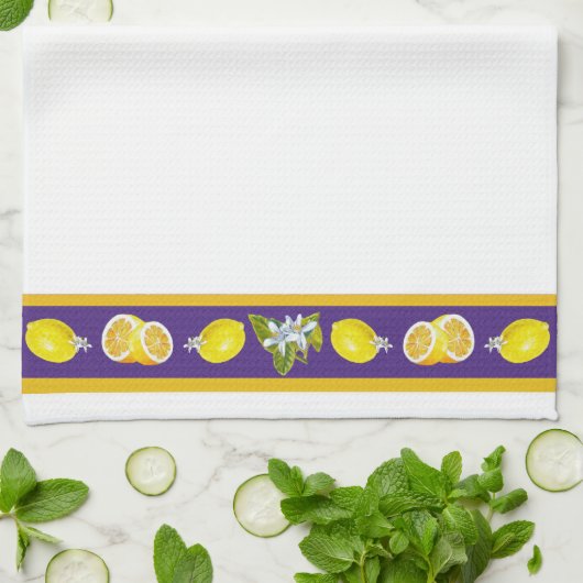Zitronen-Muster I Geschirrtuch (Gefaltet)