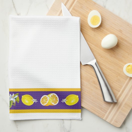 Zitronen-Muster I Geschirrtuch (Viertel Falte)