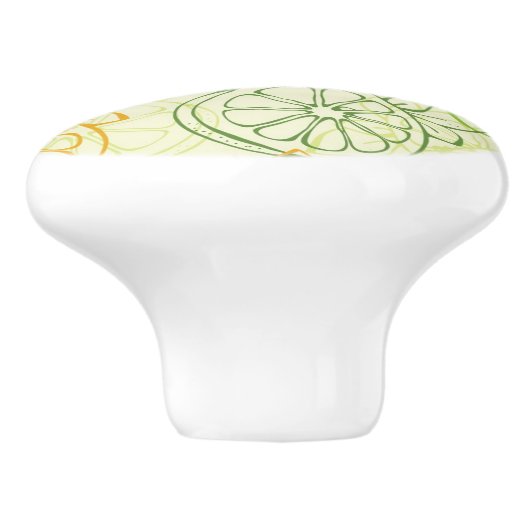 Zitronen-Muster Keramikknauf (Seitenansicht)