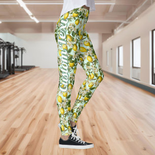 Zitronen Muster Leggings