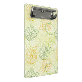 Zitronen-Muster Mini Klemmbrett (Schrägansicht)