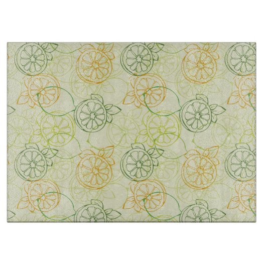 Zitronen-Muster Schneidebrett (Vorderseite)