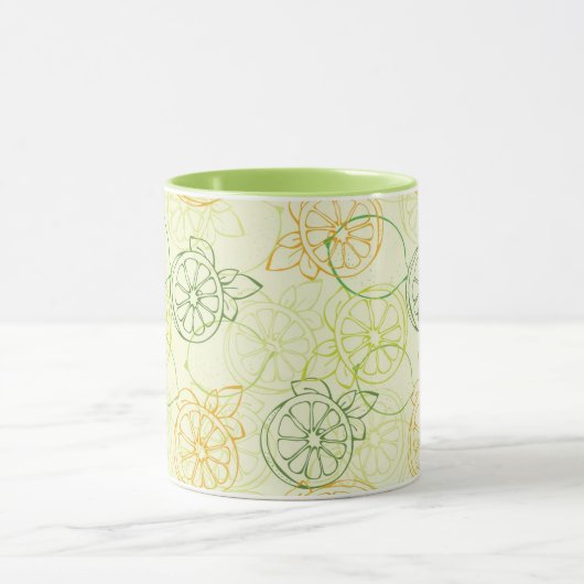Zitronen-Muster Tasse (Zentrum)