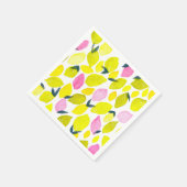 Zitronen niedliche Wasserfarbe Serviette (Ecke)