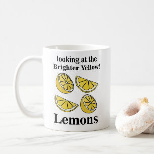 Zitronen Obst Blick auf die helleren gelben Zitron Kaffeetasse