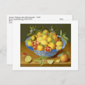 Zitronen, Orangen und Granatapfel Postkarte (Vorne/Hinten)