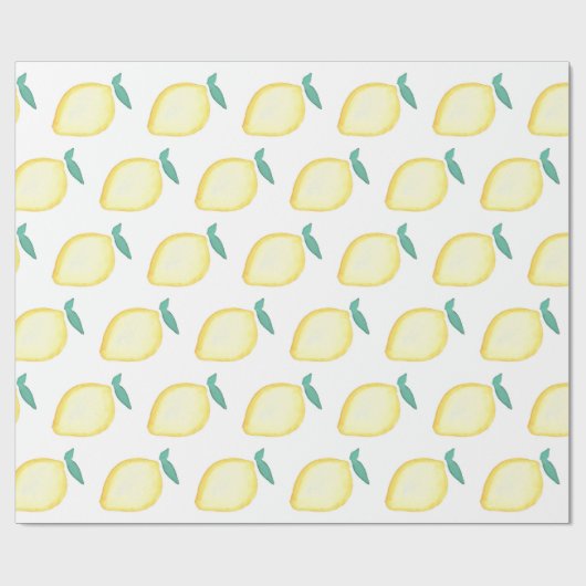 Zitronen-Packpapier Geschenkpapier (Flach)