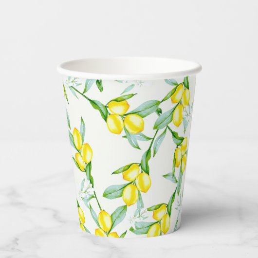 Zitronen Pappbecher (Rückseite)