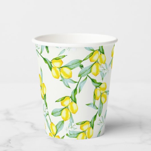 Zitronen Pappbecher (Vorderseite)