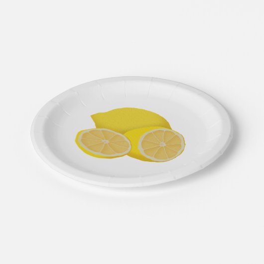 Zitronen Pappteller (Schrägansicht)
