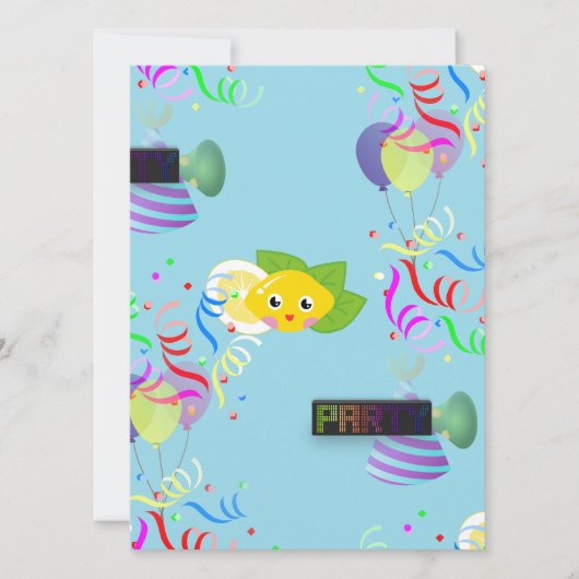 Zitronen-Party Einladung (Vorderseite)