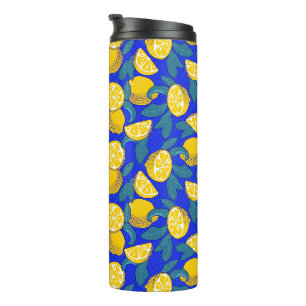 Zitronen Pop Art Thermosbecher