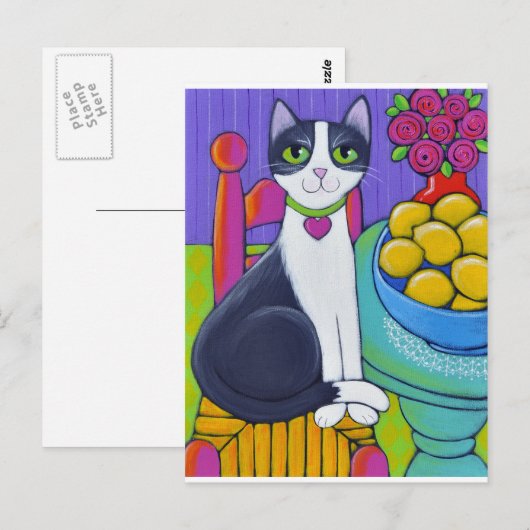 Zitronen Postkarte (Vorne/Hinten)