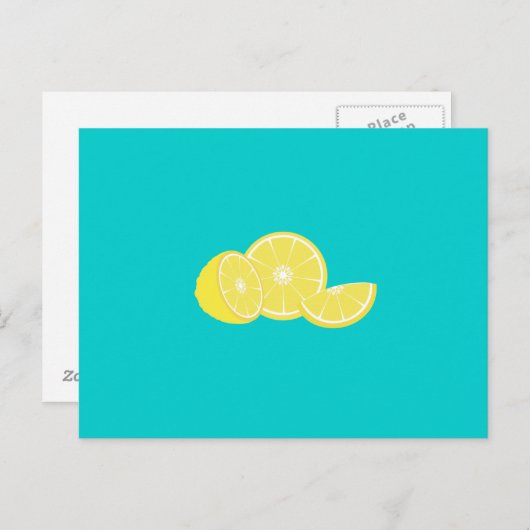 Zitronen Postkarte (Vorne/Hinten)