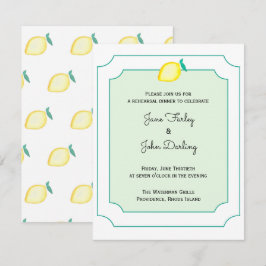 Zitronen-Proben-Abendessen-Einladung Einladung