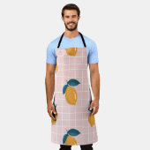Zitronen, Retrogeometrie, nahtloses Sommermuster. Schürze (Getragen)