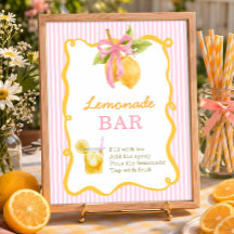 Zitronen-Rosa-Schleife  Abschlussfeier Limonaden-B