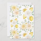 Zitronen & Rose Blase & Brause Paare Dusche Einladung (Rückseite)