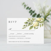 Zitronen | RSVP-MEHL-AUSWAHL RSVP Karte (Stehend Vorderseite)