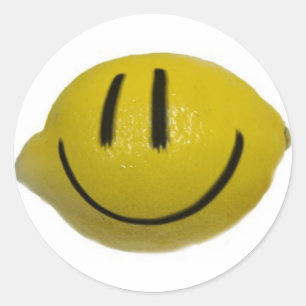 Zitronen Runder Aufkleber