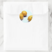 Zitronen Runder Aufkleber (Tasche)