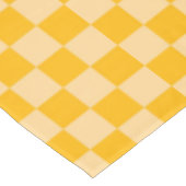 Zitronen-Schaum-Karo-Schachbrettmuster Tischdecke (Schrägansicht)