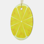 Zitronen-Scheibe Keramik Ornament (Links)