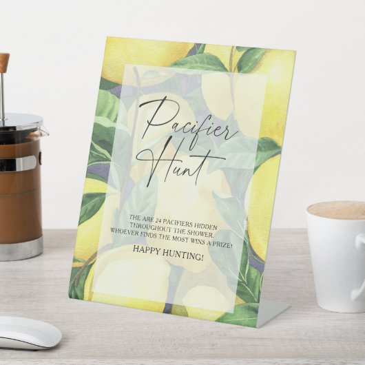 Zitronen - Schnuller jagen Kinderduschenspiel Sockelschild (In SItu)