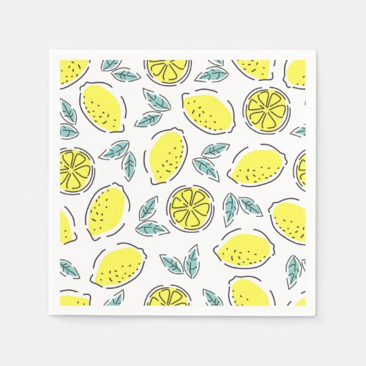 Zitronen Serviette (Vorderseite)