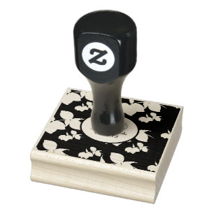 Zitronen Silhouette Save-the-Date Hochzeitsinitial Gummistempel