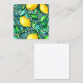 Zitronen sind eine Art Zitrusfrüchte, die weit ver Quadratische Visitenkarte (Vorne/Hinten)