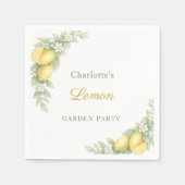 Zitronen-Sommer-Gartenparty Serviette (Vorderseite)