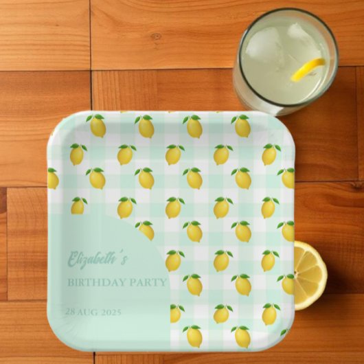 Zitronen Sommer Geburtstag Pappteller