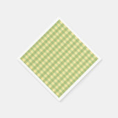 Zitronen-Sommer-Gingham-Karo-Papier-Serviette Serviette (Ecke)