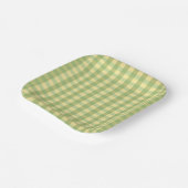 Zitronen-Sommer-Gingham-Karo-Papierplatte Pappteller (Gewinkelt)