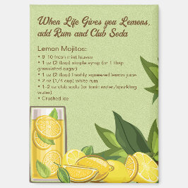 Zitronen-Sommer-Mojito-Rezept-Magnet Magnet