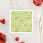 Zitronen-Sommer-Muster-Papier-Tischserviette Serviette (Beispiel)