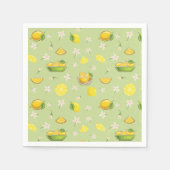 Zitronen-Sommer-Muster-Papier-Tischserviette Serviette (Vorderseite)