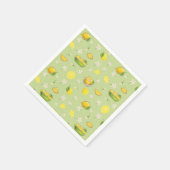 Zitronen-Sommer-Muster-Papier-Tischserviette Serviette (Ecke)