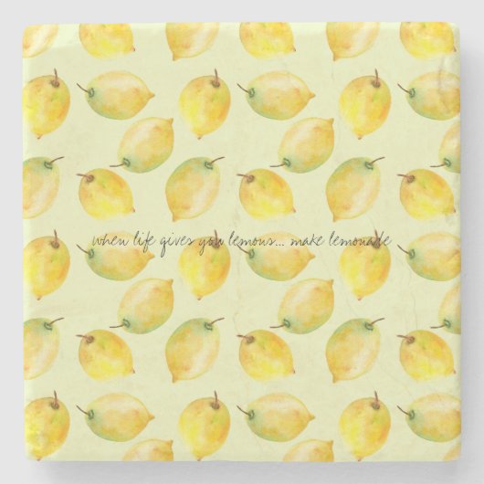 Zitronen Steinuntersetzer (Vorderseite)