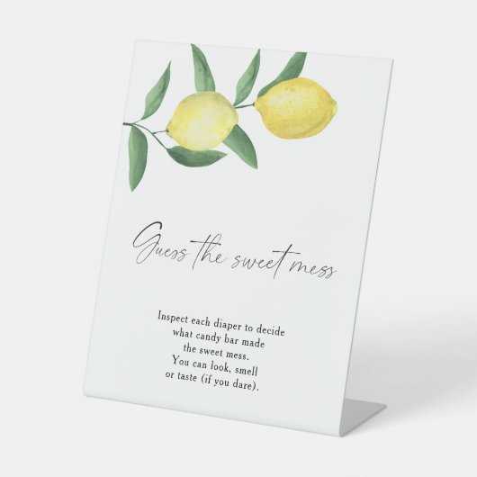 Zitronen - Stellen Sie sich das süße Durcheinander Sockelschild (Vorderseite)