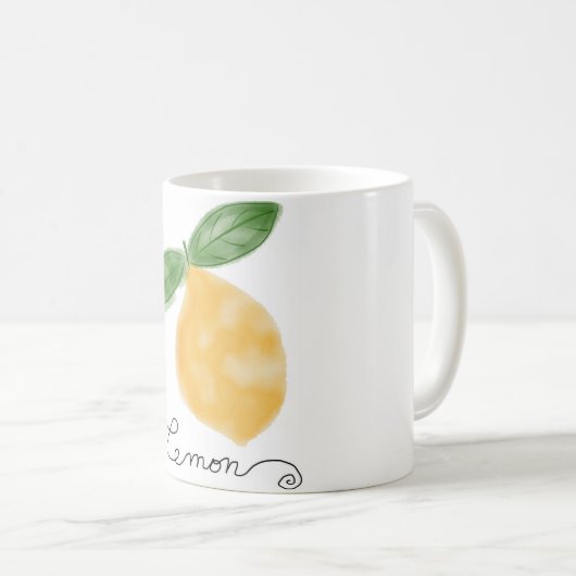 Zitronen-Tasse Kaffeetasse (VorderseiteRechts)