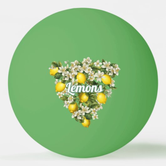 Zitronen Tischtennisball (Vorderseite)