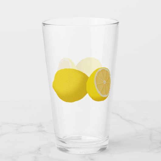 Zitronen trinken Glas (Rückseite)