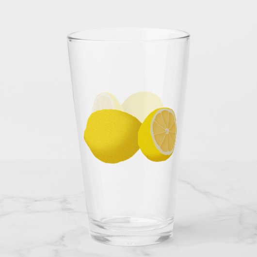 Zitronen trinken Glas (Vorderseite)