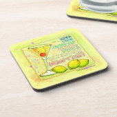 Zitronen-Tropfen-Martini-Korken-Untersetzer Getränkeuntersetzer (Linke Seite)