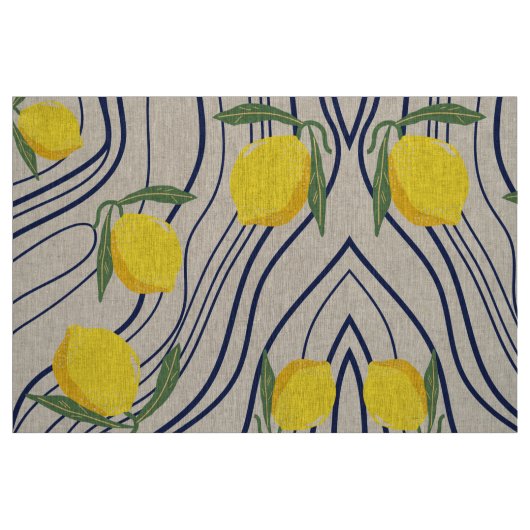 Zitronen über die botanischen Zitrusfrüchte der Na Stoff (Fat Quarter (45,7 x 55,9 cm))