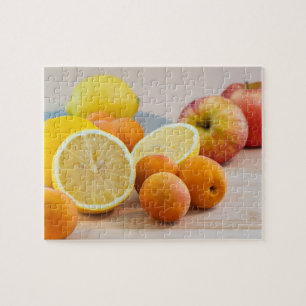 Zitronen und Aprikosen Food-Fotografie Stillleben Puzzle
